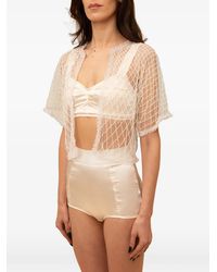 Contessa Mills - Wraith Tulen Top Met Kralen - Lyst