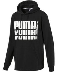 PUMA - Logo-Print Hoodie - Lyst