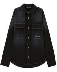Palm Angels - Classic Logo Loose Denim Shirt - Lyst