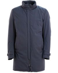 Herno - Stand-Collar Zip-Front Coat - Lyst