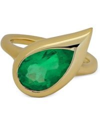Jewels Aficionado - Mika Pinky-Ring Mit Smaragd - Lyst