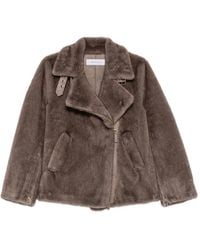 Bully - Veste En Fourrure Artificielle À Col À Boucle - Lyst