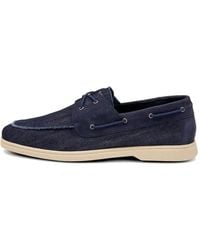 Frau - Lace-Up Denim Boat Shoes - Lyst