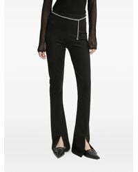 HUGO - Chain-Embellished Flared Trousers - Lyst