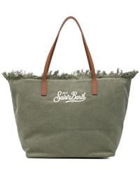 MC2 Saint Barth - Regular City Canvas Bag With Fringes - Lyst