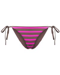 Cynthia Rowley - Stripe-print Bikini Bottoms - Lyst