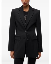 Pinko - Slim-Fit Jacket With Padded Shoulders - Lyst