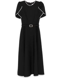 Nissa - Faux-Pearl Detailed Midi Dress - Lyst