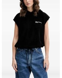 KARL LAGERFELD - Logo-Print Drawstring Hoodie - Lyst