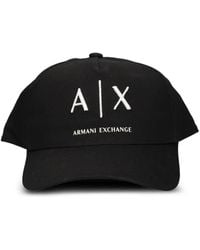 ARMANI EXCHANGE - Cap With Visor And Logo - Lyst