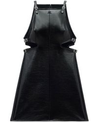 Courreges - Robe courte Slash Buckle à design sans manches - Lyst