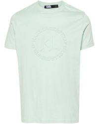 Karl Lagerfeld - Embossed-logo Cotton T-shirt - Lyst