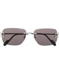 Cartier - Square-Frame Sunglasses - Lyst
