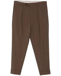 Berwich - Chiaia Pleated Cuffed Trousers - Lyst