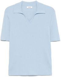 Sandro - Poloshirt aus geripptem Strick - Lyst