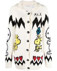 Philosophy Di Lorenzo Serafini - Graphic-Print Knit Cardigan - Lyst