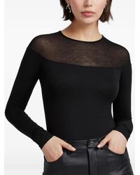 MARCELLA - Pearl Sheer-Panel Top - Lyst