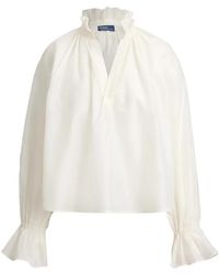 Polo Ralph Lauren - Cotton-Silk Organdy Shirt - Lyst