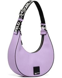 Karl Lagerfeld - Half-Moon Zipped Shoulder Bag - Lyst