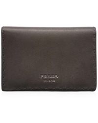 Prada - Antiqued Leather Card Holder - Lyst