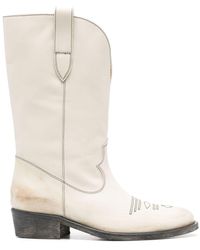 Via Roma 15 - Calf-length Western Leather Boots - Lyst