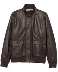 Barba Napoli - Lava Leather Bomber Jacket - Lyst