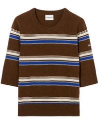 Claudie Pierlot - Pull Rayé À Col Rond - Lyst