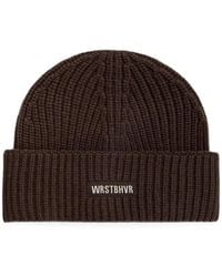 WRSTBHVR - Bonnet Côtelé À Patch Logo - Lyst
