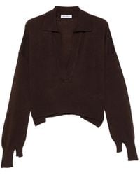 ELY ELY - V-Neck Spread-Collar Sweater - Lyst