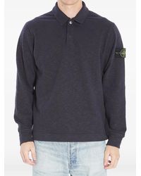 Stone Island - Long-Sleeve Polo Shirt - Lyst