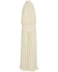 De La Vali - Cruz Maxi-Jurk Met Halternek En Ruches - Lyst