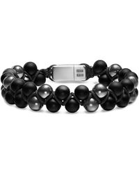 David Yurman - Spiritual Beads Two Row Woven Bracelet - Lyst