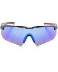Tommy Hilfiger - Sonnenbrille im Biker-Look mit verspiegelten Gläsern - Lyst