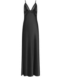 L'Agence - Elsa Lace-Trim Maxi Dress - Lyst