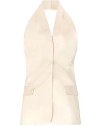 Genny - Halter-Neck Satin Top - Lyst