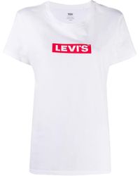 levis printed white t shirt