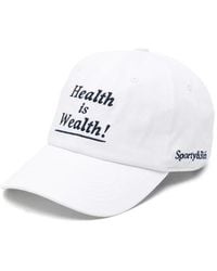 Sporty & Rich - Logo-Embroidered Baseball Cap - Lyst