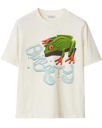 Burberry - Graphic-Print Cotton T-Shirt - Lyst