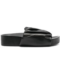 Jil Sander - Leather Slide Sandals - Lyst