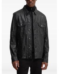 Zadig & Voltaire - Leather Button-Fastening Jacket - Lyst