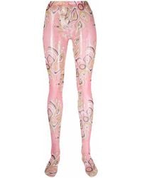 PUCCI - Africana-Print Elasticated-Waist Tights - Lyst
