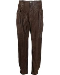 Brunello Cucinelli - Tapered-Leg Woven Trousers - Lyst