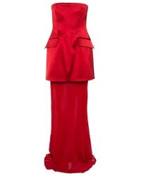 Sportmax - Strapless Layered Maxi Dress - Lyst