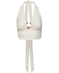 Baobab - Louise Bead-Embellished Halterneck Tank Top - Lyst