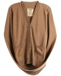 Uma Wang - Wrap-Detail V-Neck Cardigan - Lyst