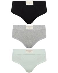 Palm Angels - Ribbed Logo-Patch Thongs (Set Of Three) - Lyst