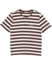 Patrizia Pepe - Striped Cotton T-Shirt - Lyst