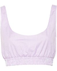 MODES GARMENTS - Top A Righe Corta - Lyst