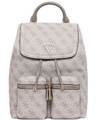 Guess - Manhattan Monogram Flap Backpack - Lyst