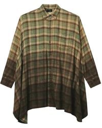 R13 - Geruite Blouse Met Gerafeld Effect - Lyst
